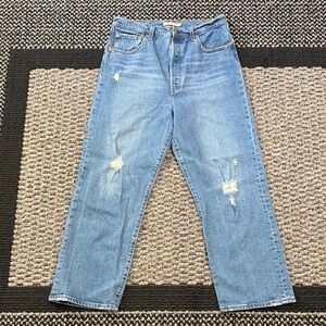 Levi’s Ribcage Straight Ankle Jeans BIG E Women’s Size 31 High Waist Casual